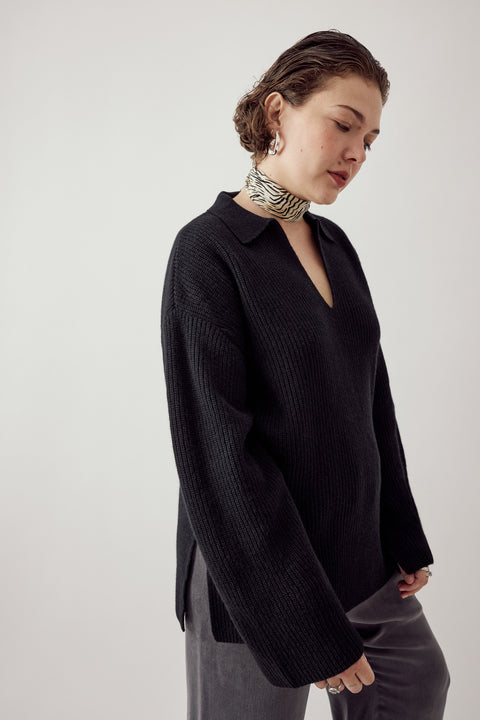 Elise Knitted Sweater Black