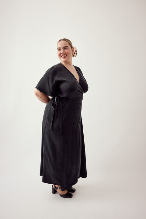 Jaqi Wrap Dress Black