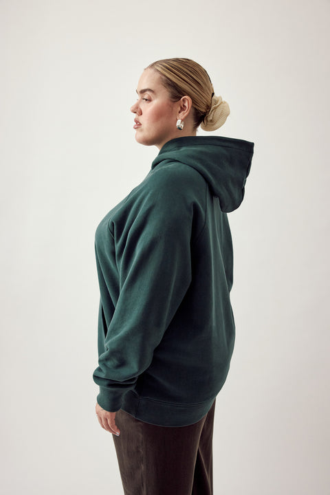 Agi Organic Cotton Hoodie Dark Green