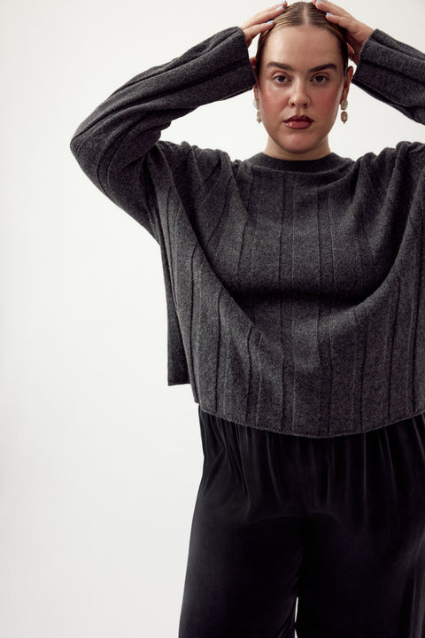 Nadine Recycled Wool Jumper Antracite