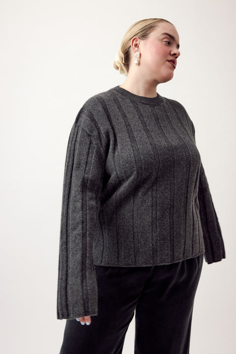 Nadine Recycled Wool Jumper Antracite