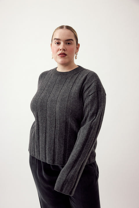 Nadine Recycled Wool Jumper Antracite