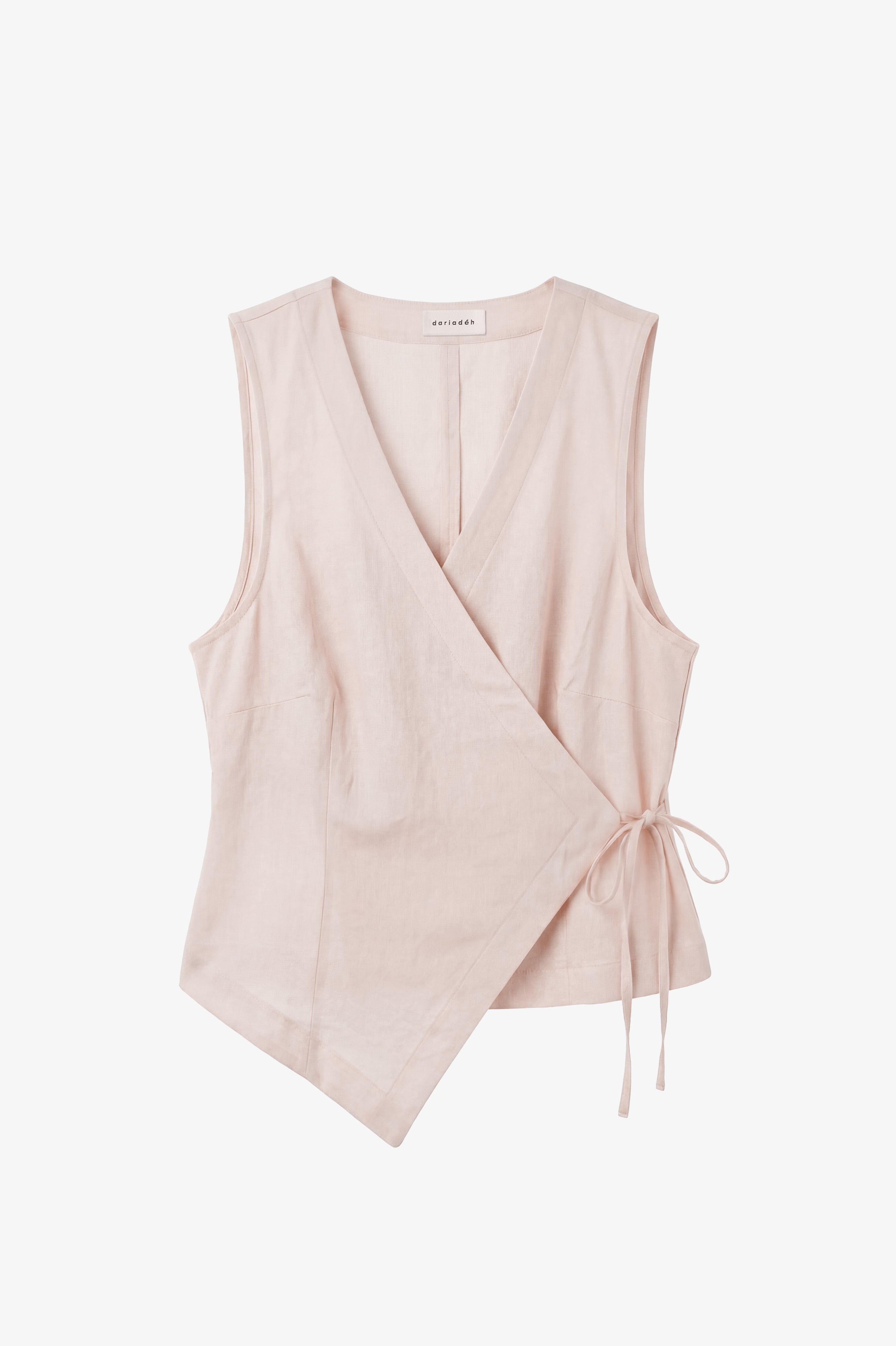 Rosi Linen Wrap Vest Quartz