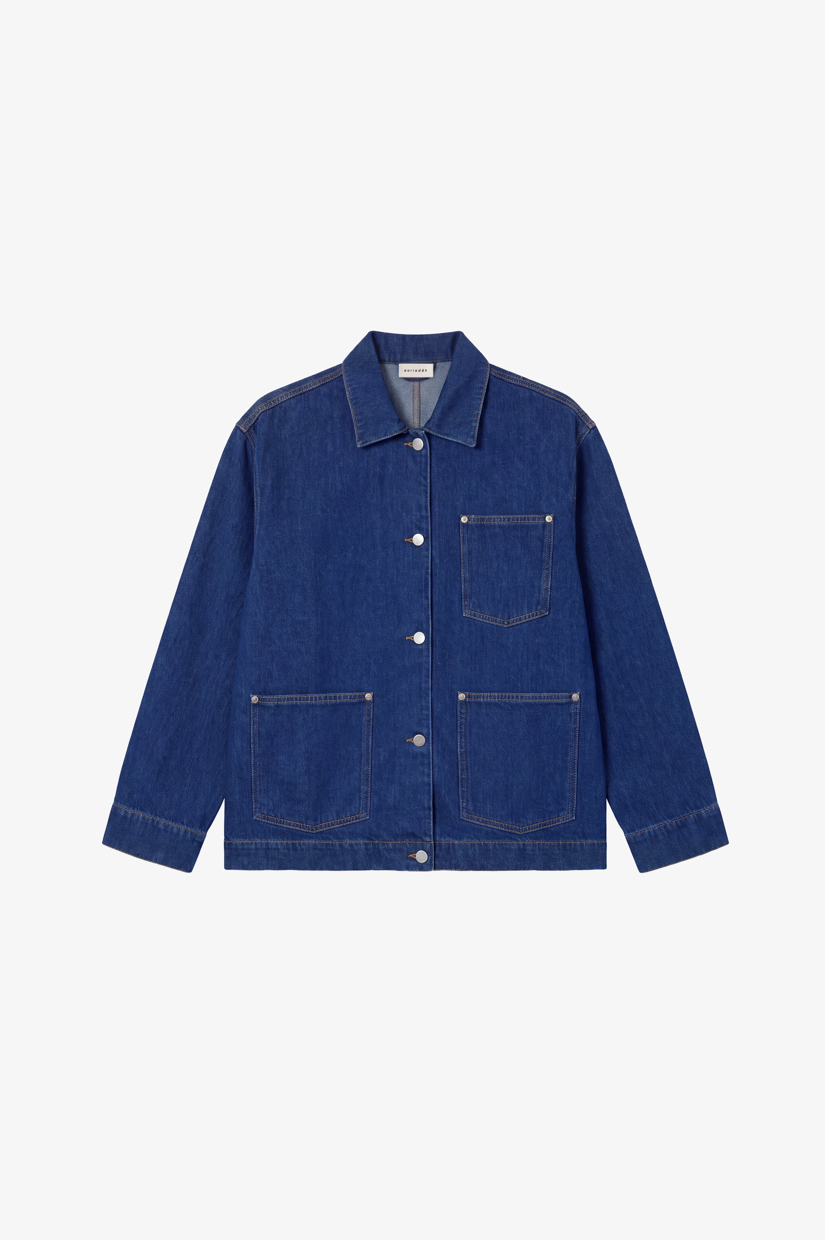 Dara Organic Denim Jacket Dark Blue
