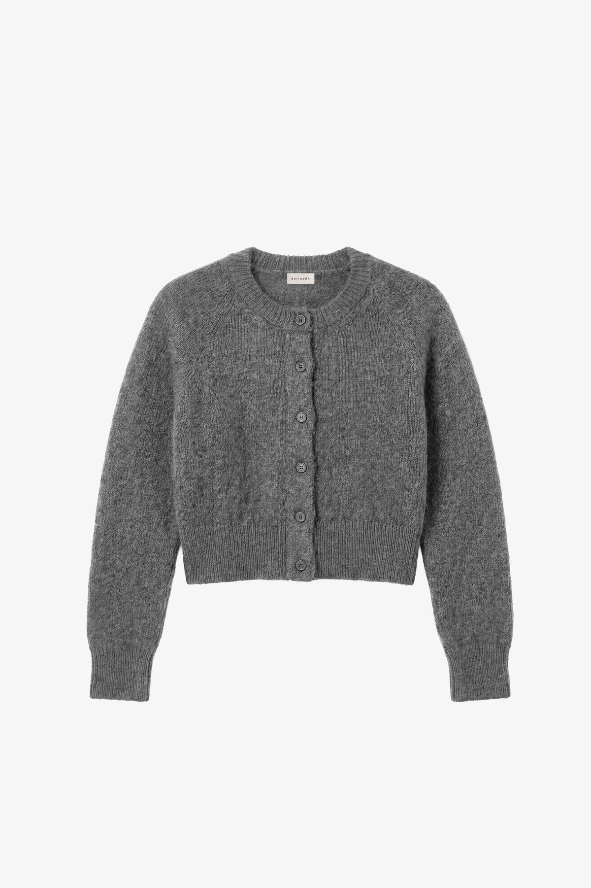 Momo Recycled Wool Mohair Cardigan Grey