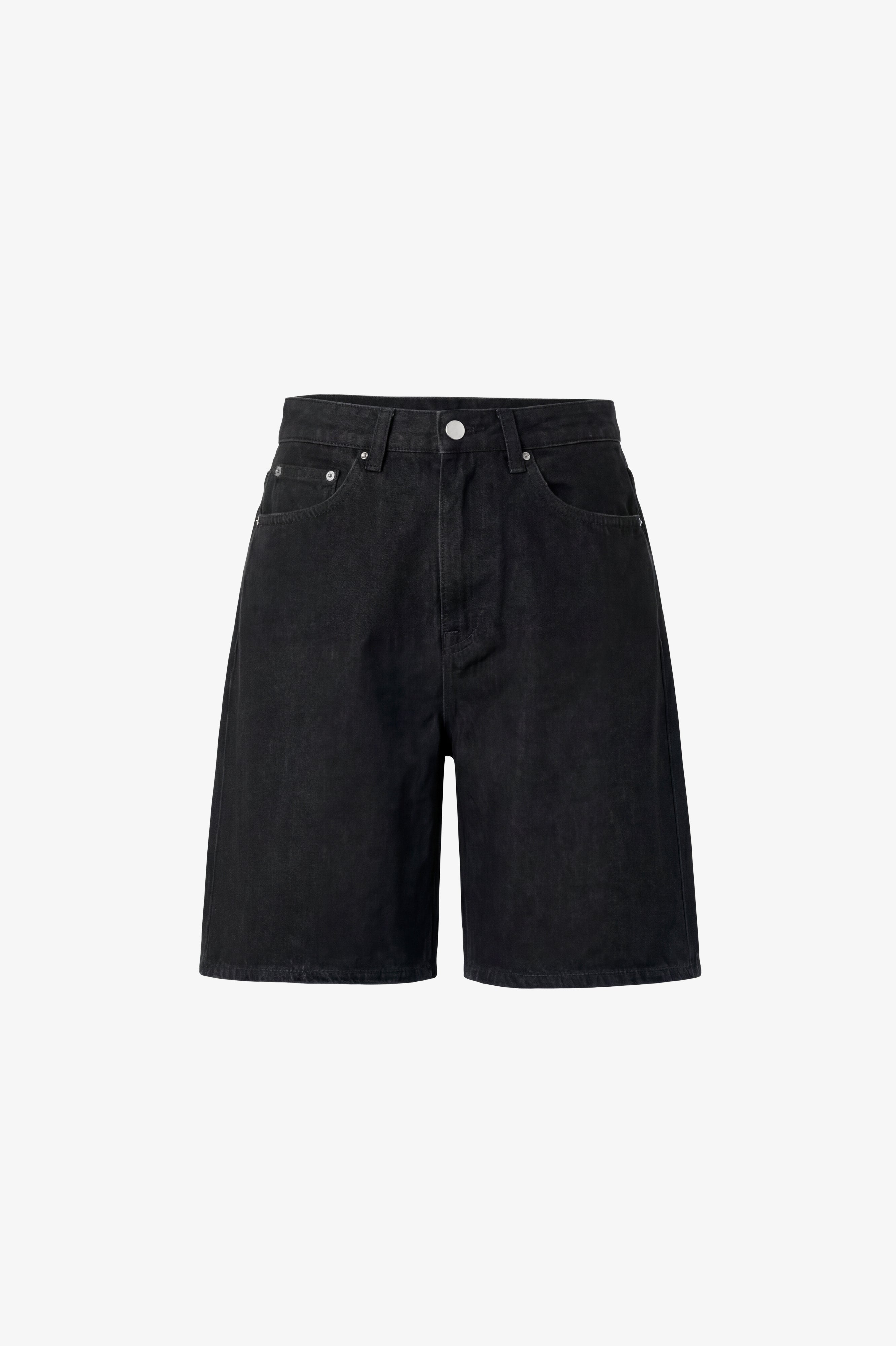 Amal Organic Denim Shorts Black – dariadéh