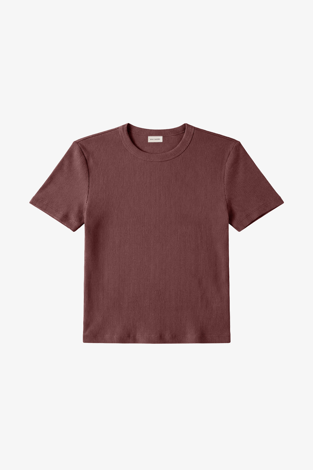 Valentina Rib Tee Brown