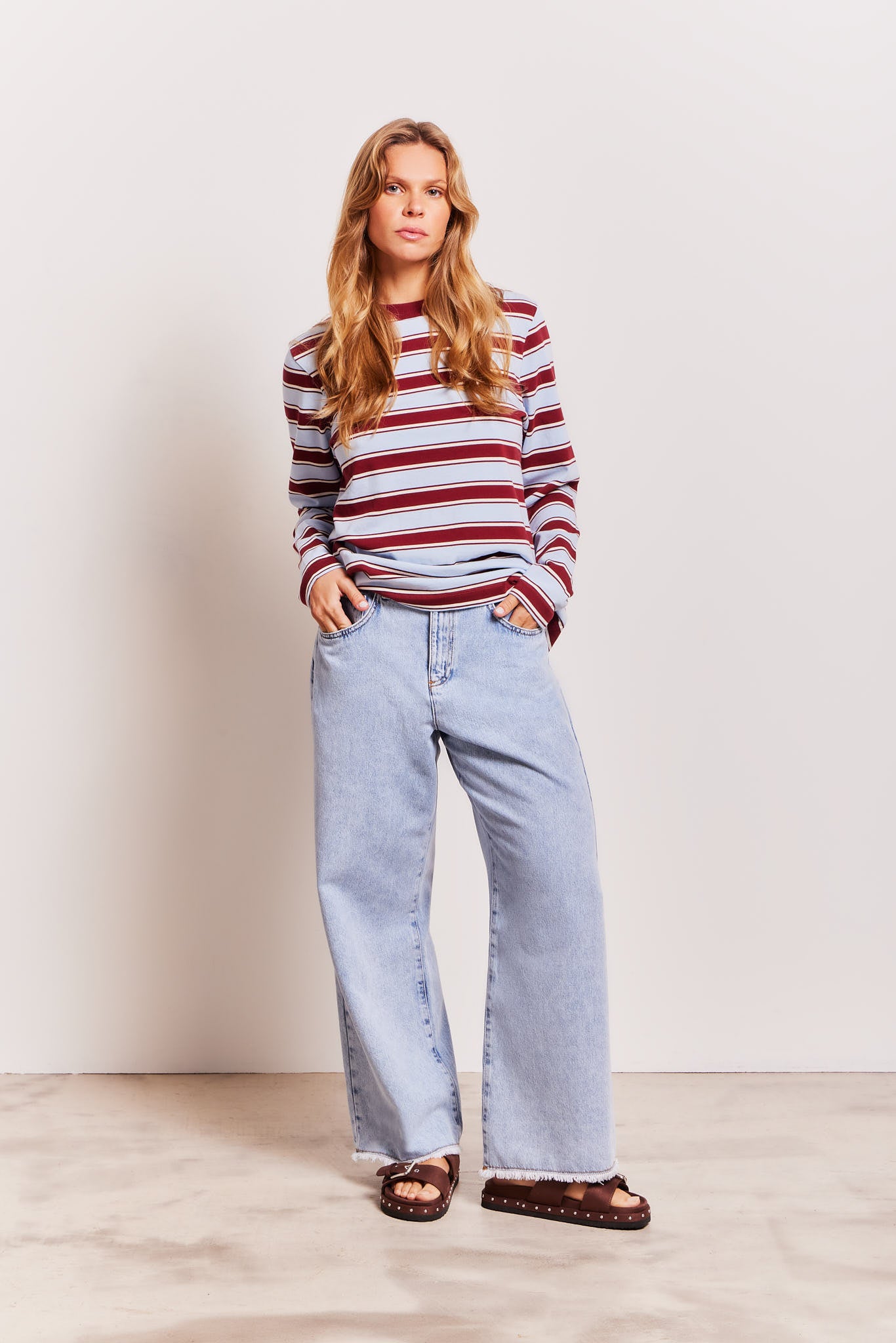 Maddie Wide Leg Jeans Light Blue