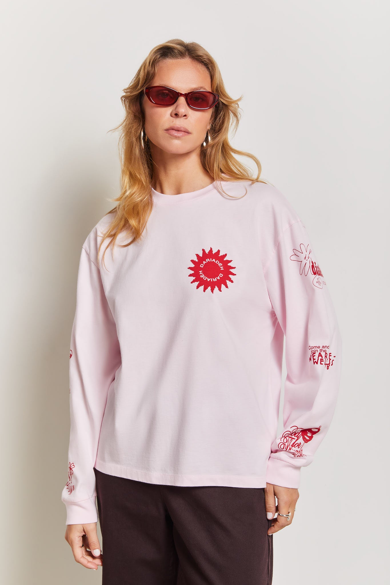 Signature Organic Cotton Longsleeve Pink Red