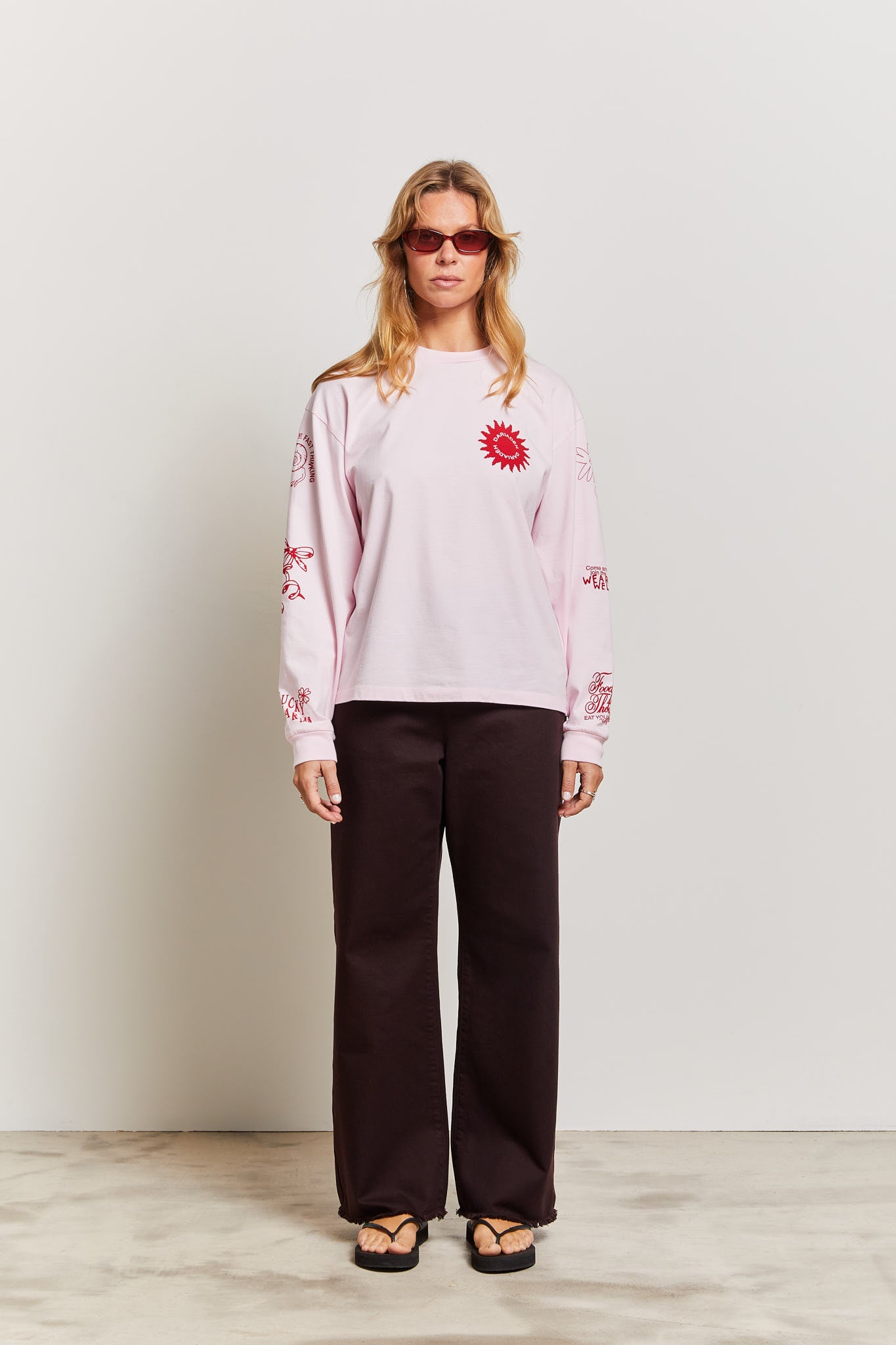 Maddie Wide Leg Jeans Brown