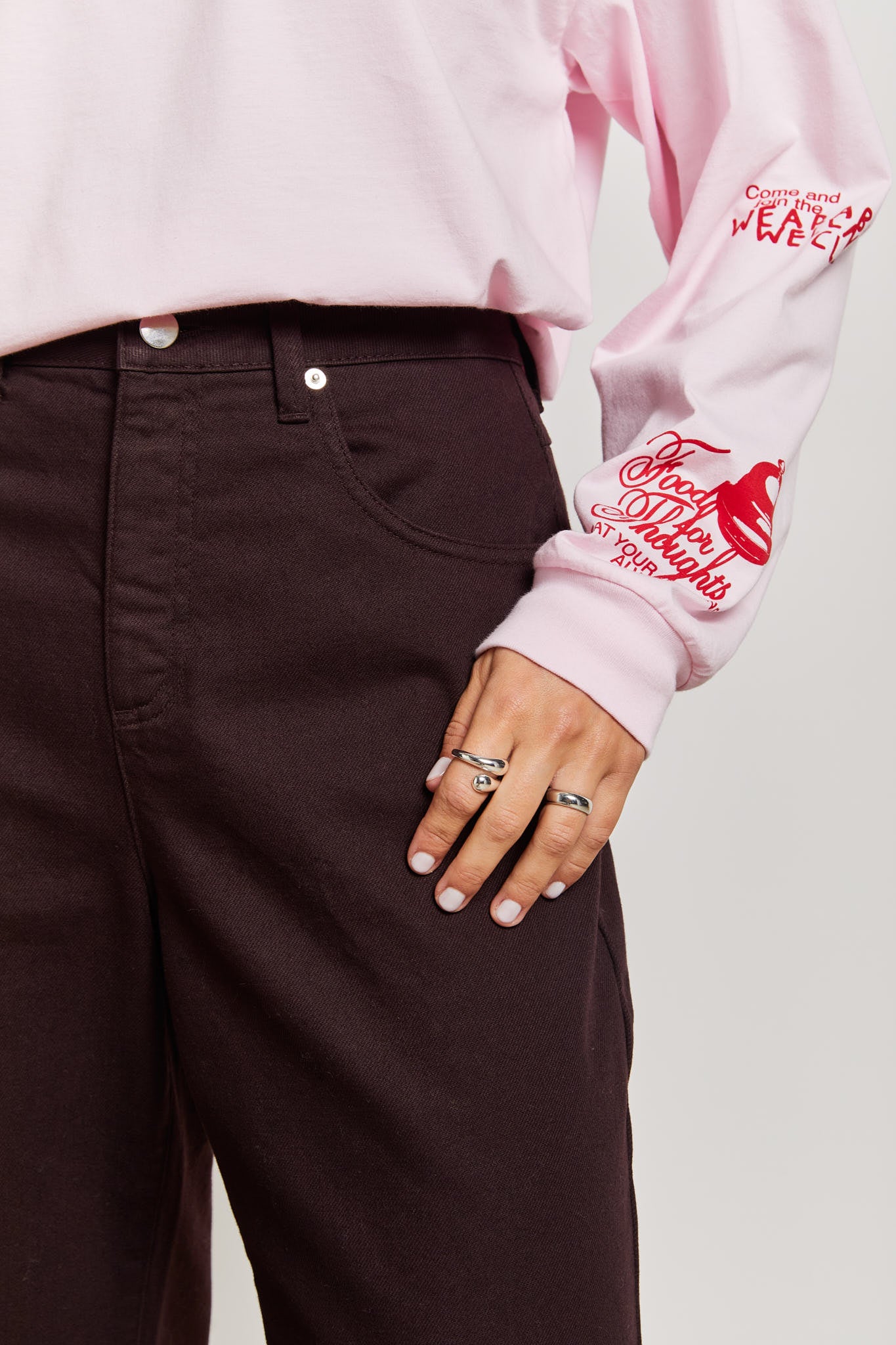 Maddie Wide Leg Jeans Brown