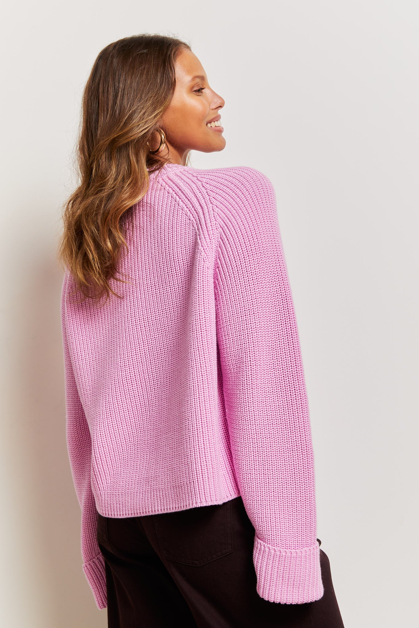 Justyna Organic Cotton Jumper Pink Aura