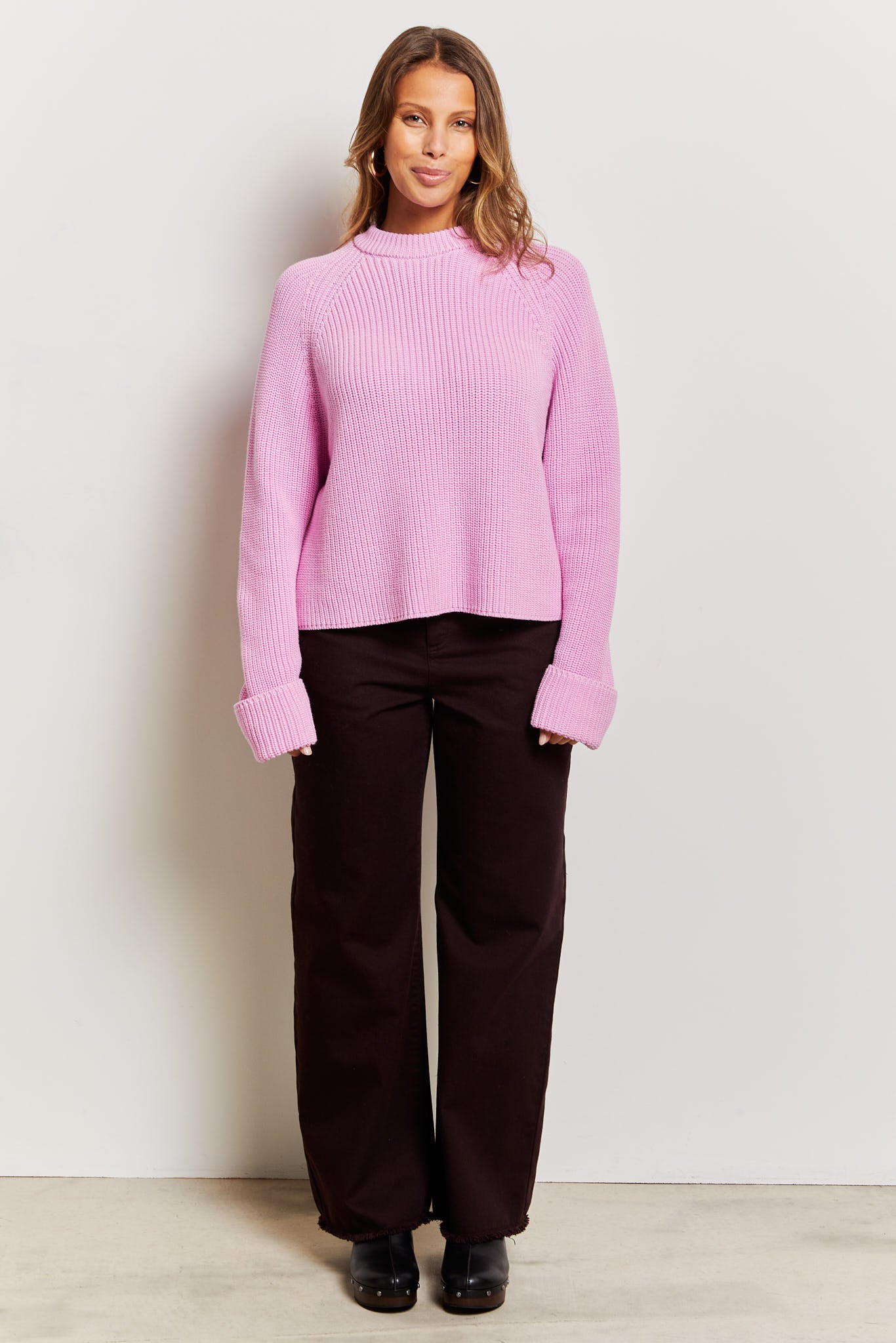 Justyna Organic Cotton Jumper Pink Aura