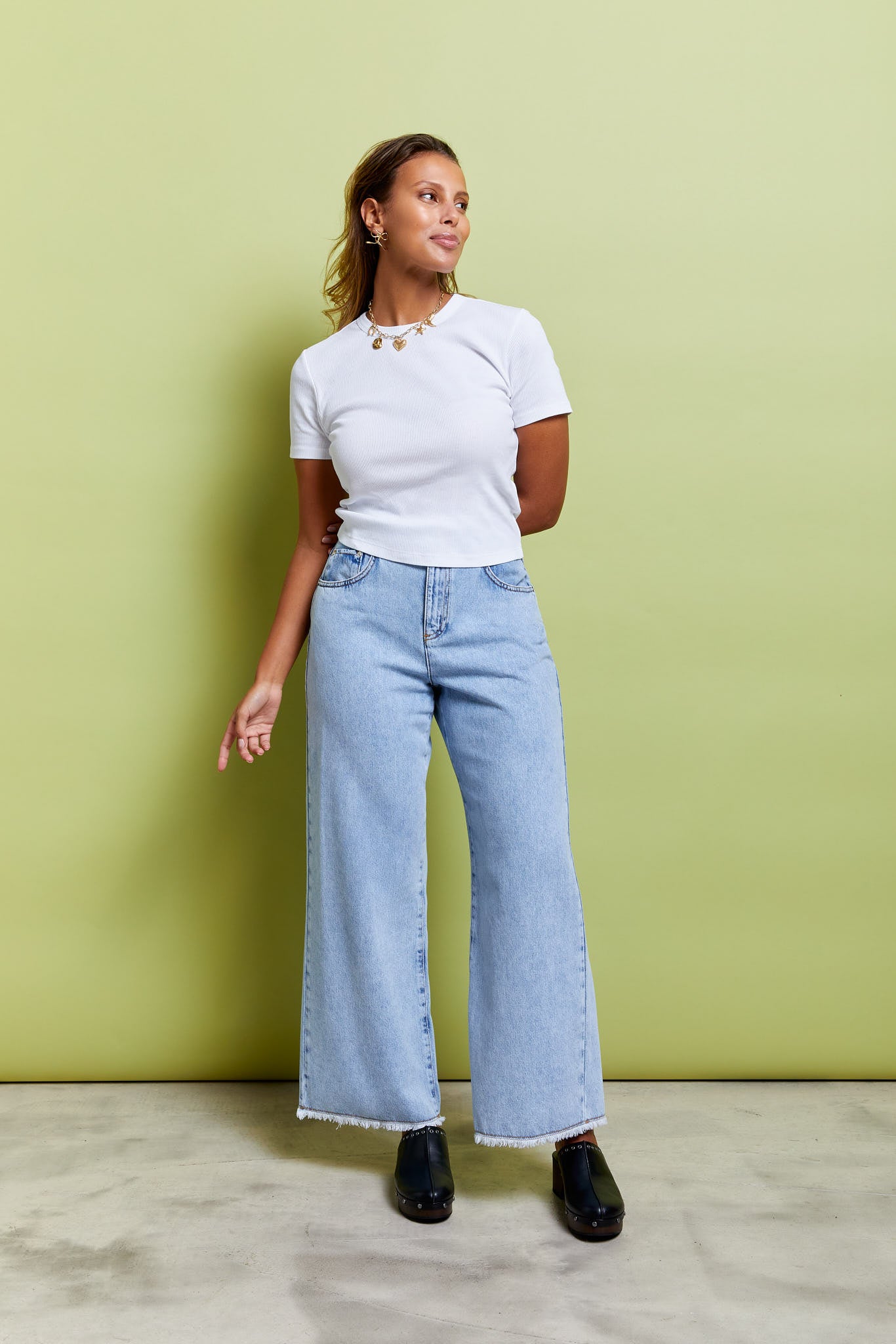 Maddie Wide Leg Jeans Light Blue