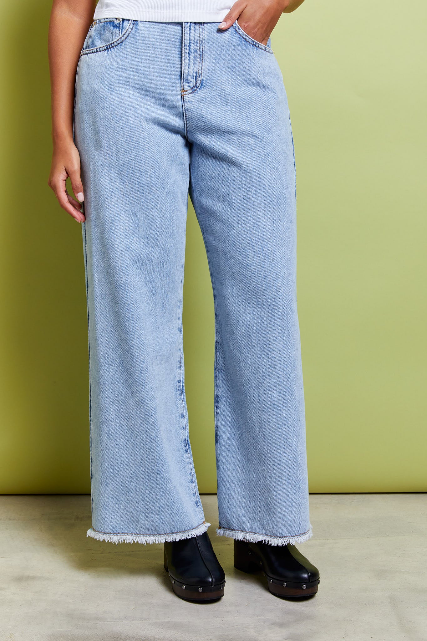 Maddie Wide Leg Jeans Light Blue