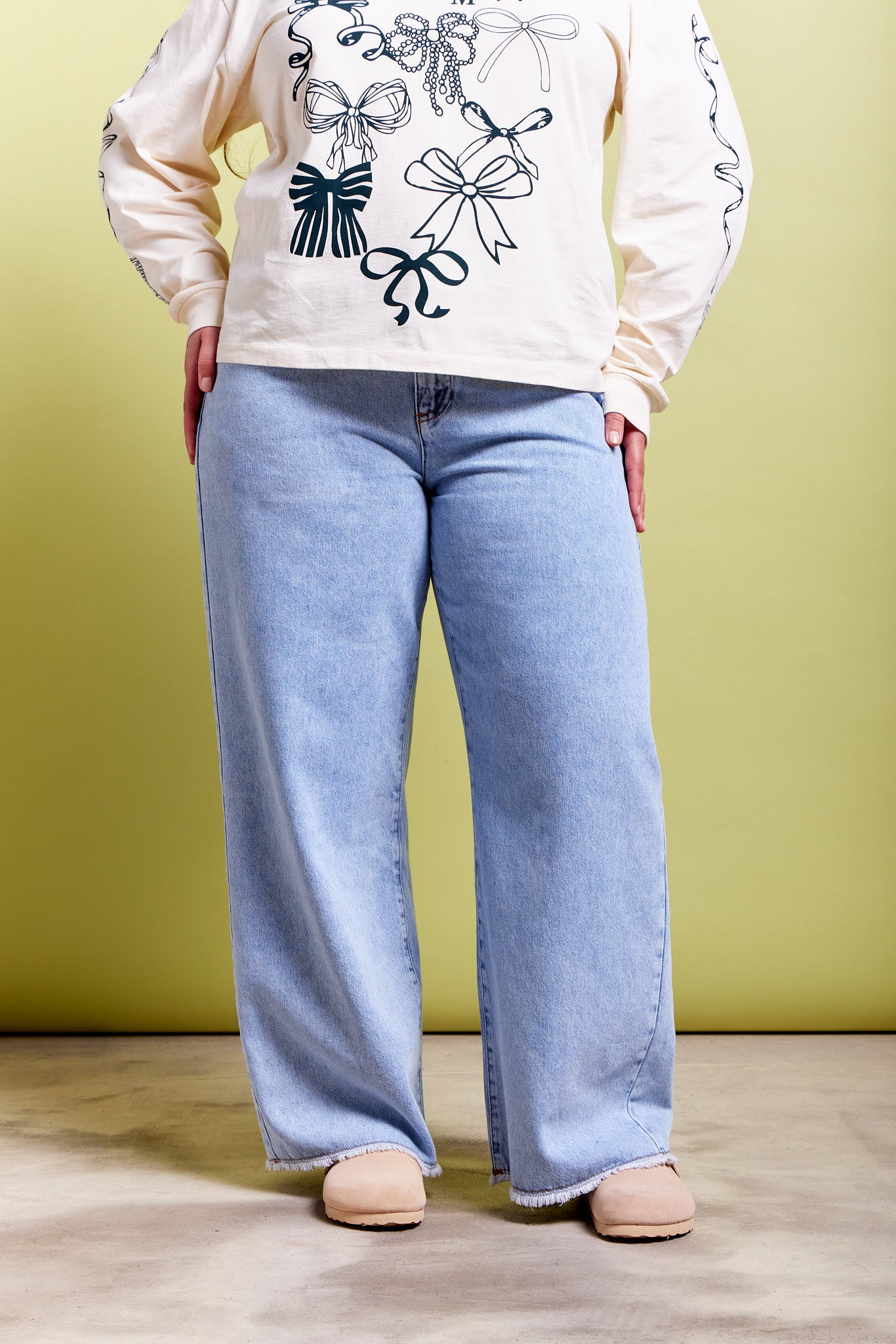 Maddie Wide Leg Jeans Light Blue