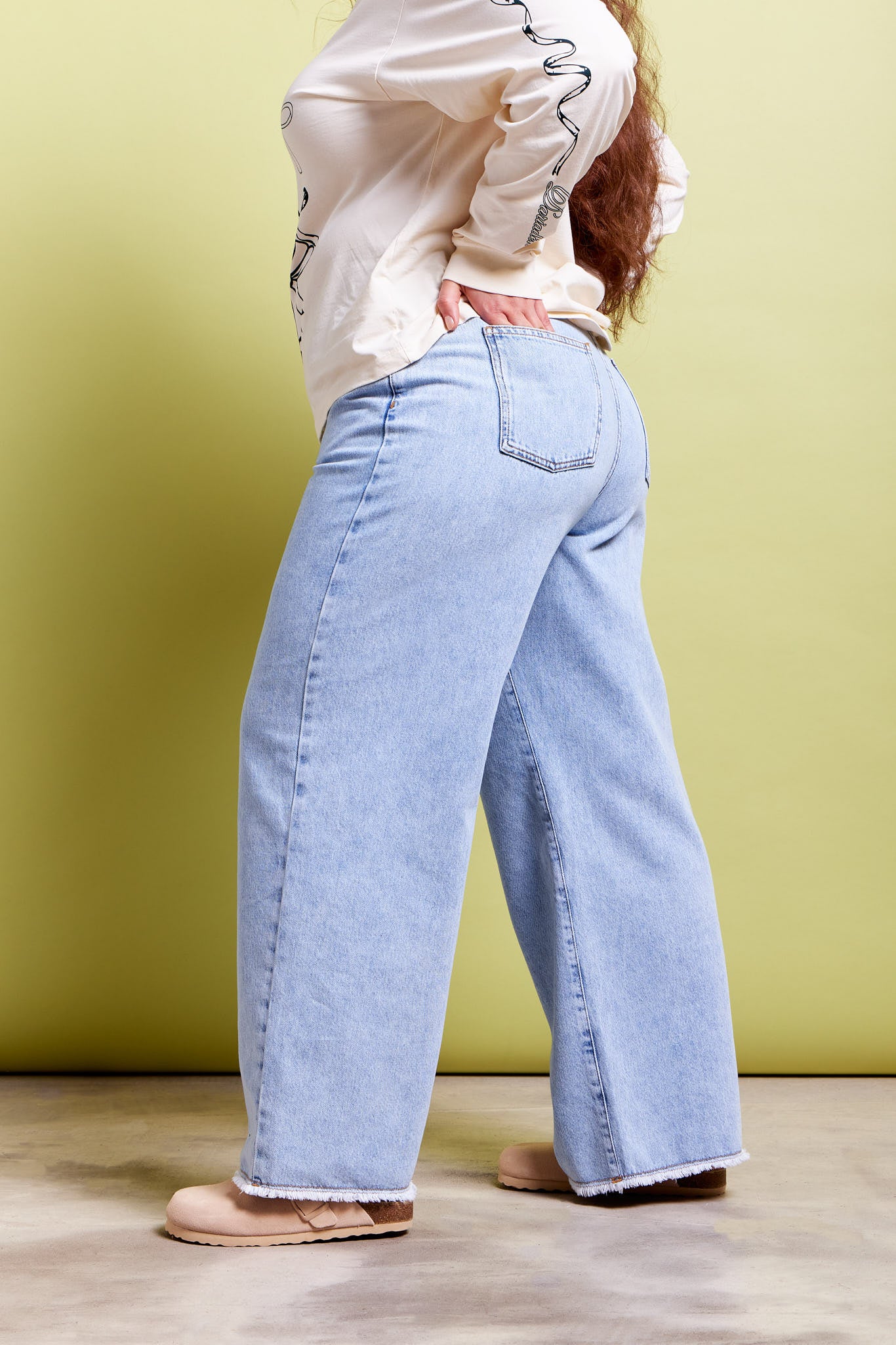 Maddie Wide Leg Jeans Light Blue