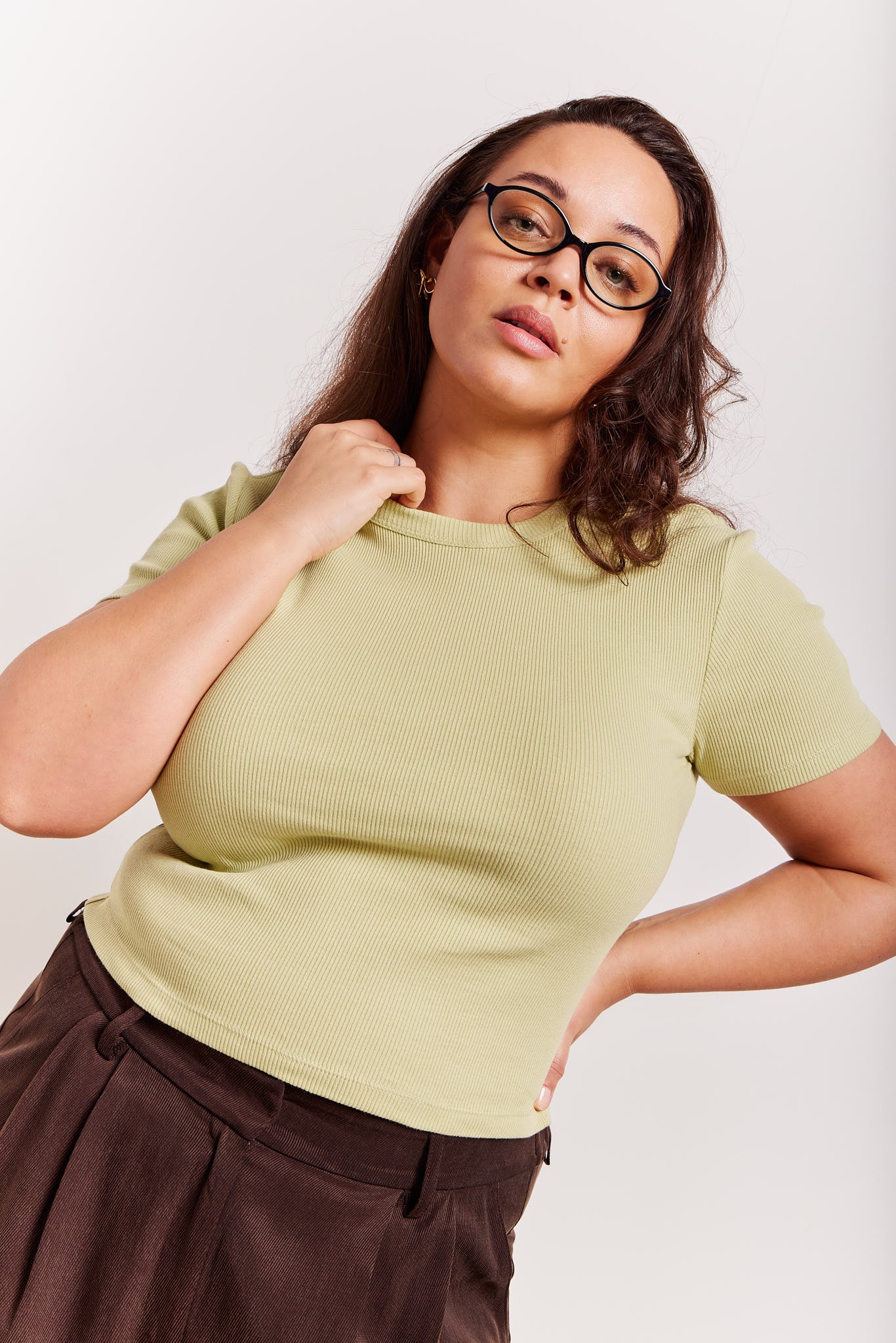 Valentina Rib Tee Pear