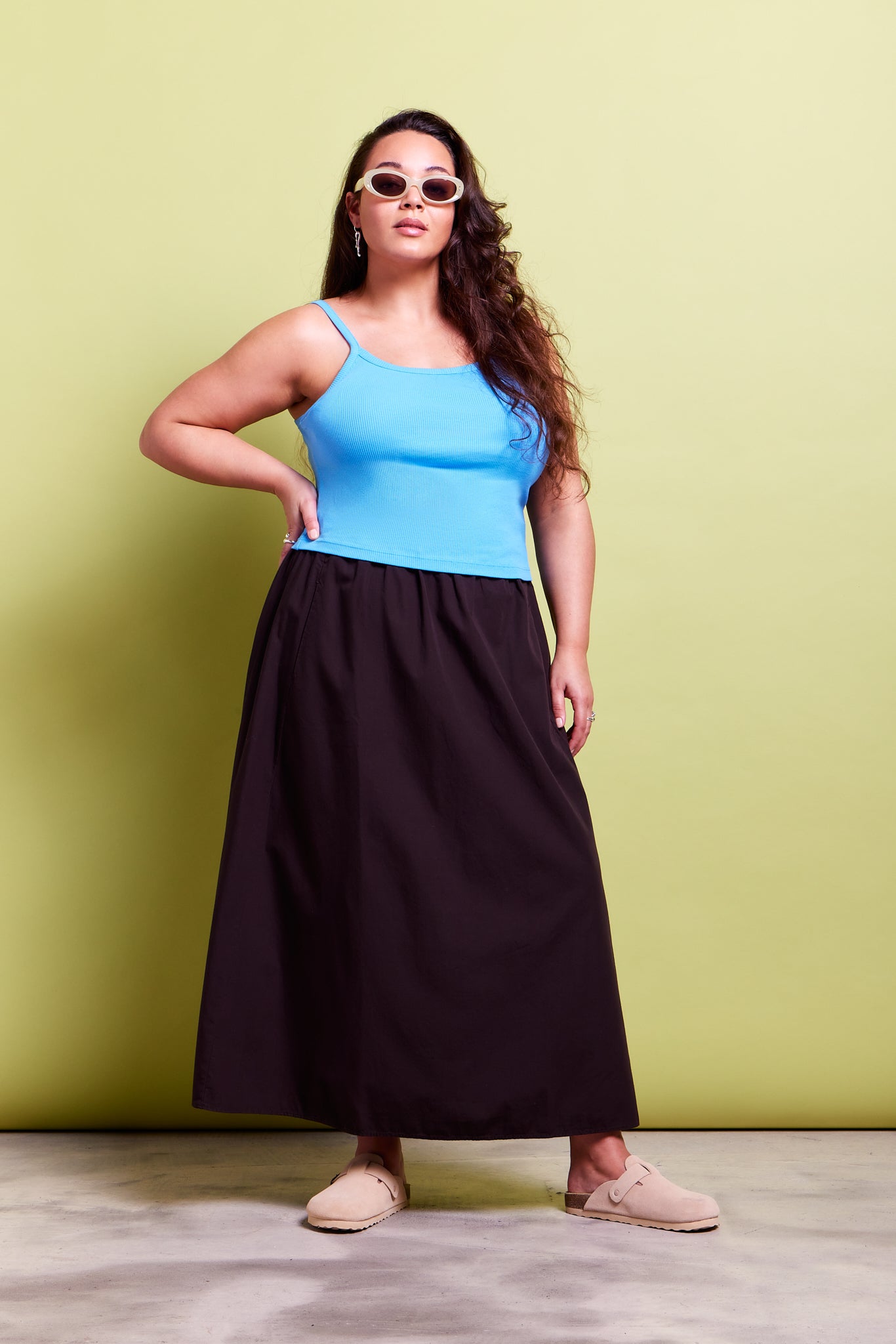 Chiara Organic Cotton Skirt Dark Chocolate