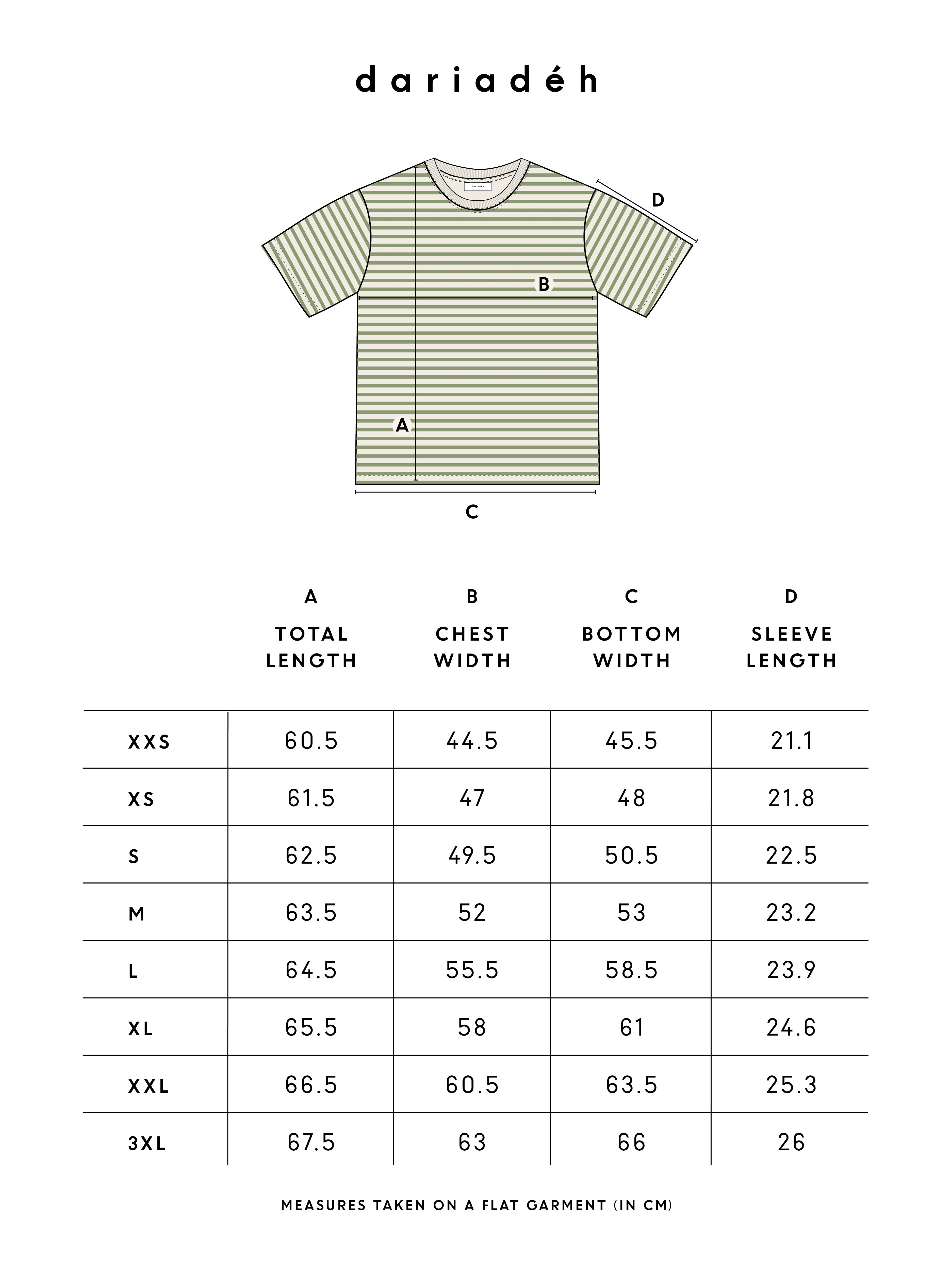 Ida Heavyweight T-Shirt Striped Ecru Lime