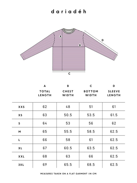 Rana Striped Longsleeve Ecru Purple