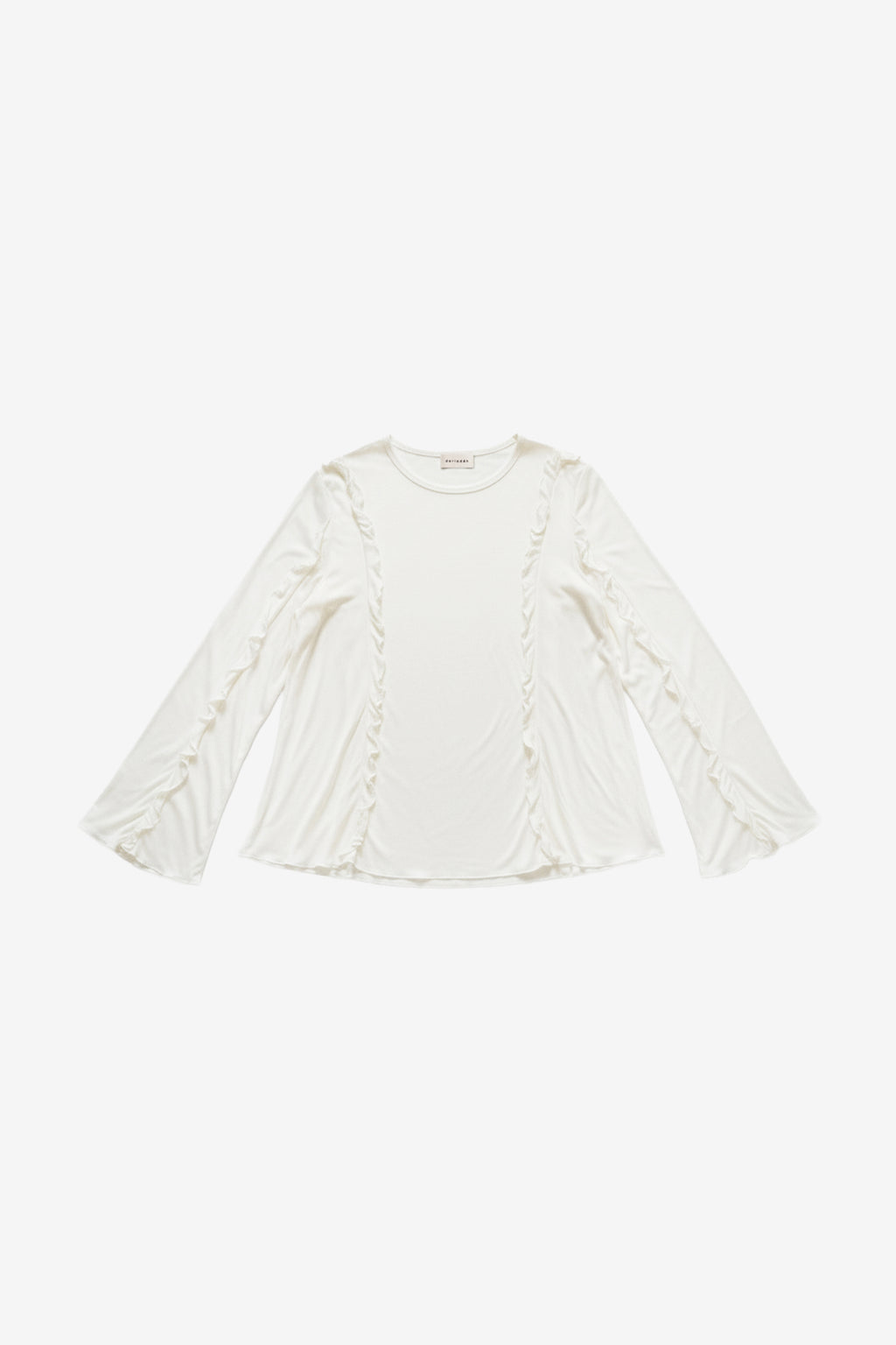 Lara Ruffle Top Ecru