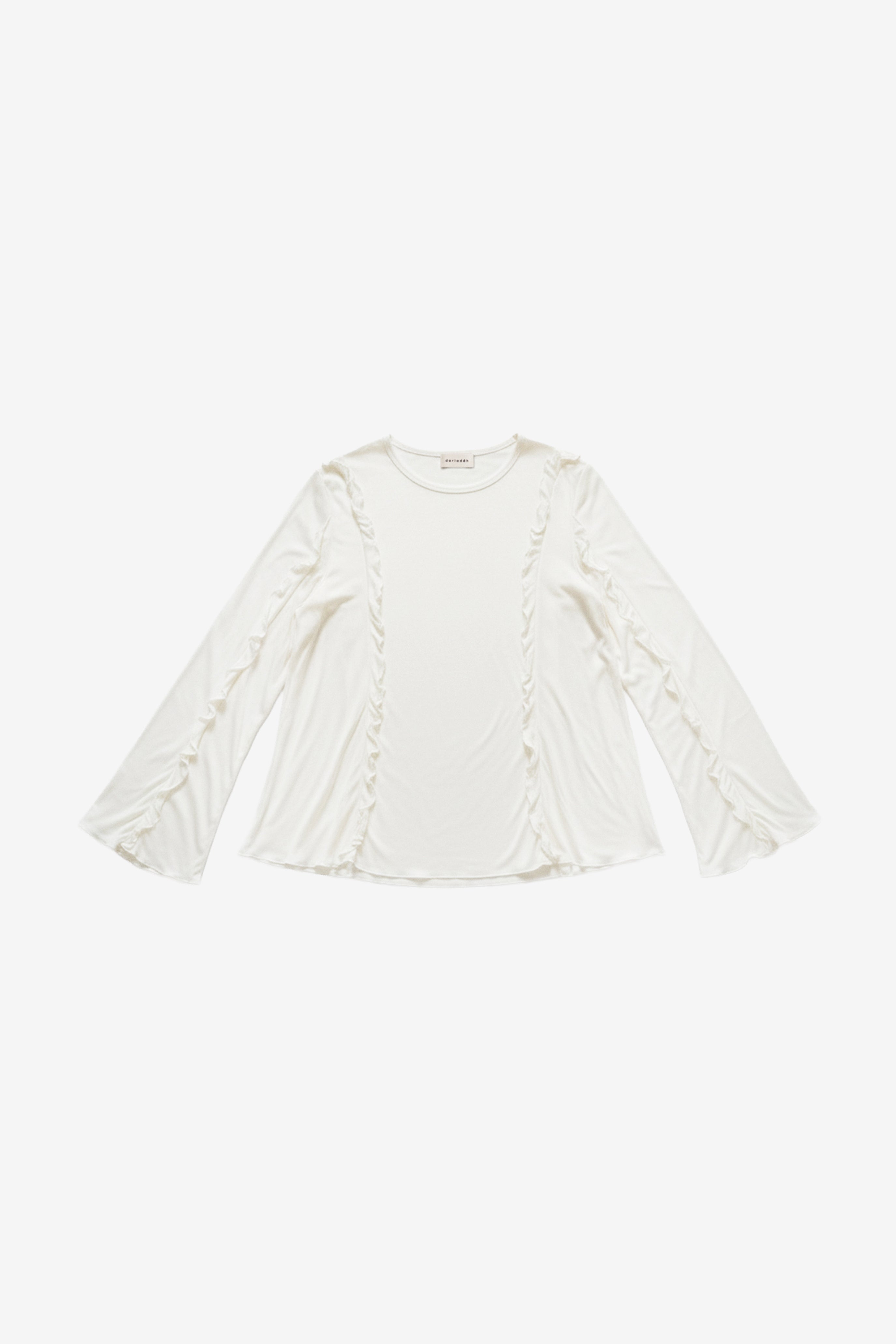 Lara Ruffle Top Ecru