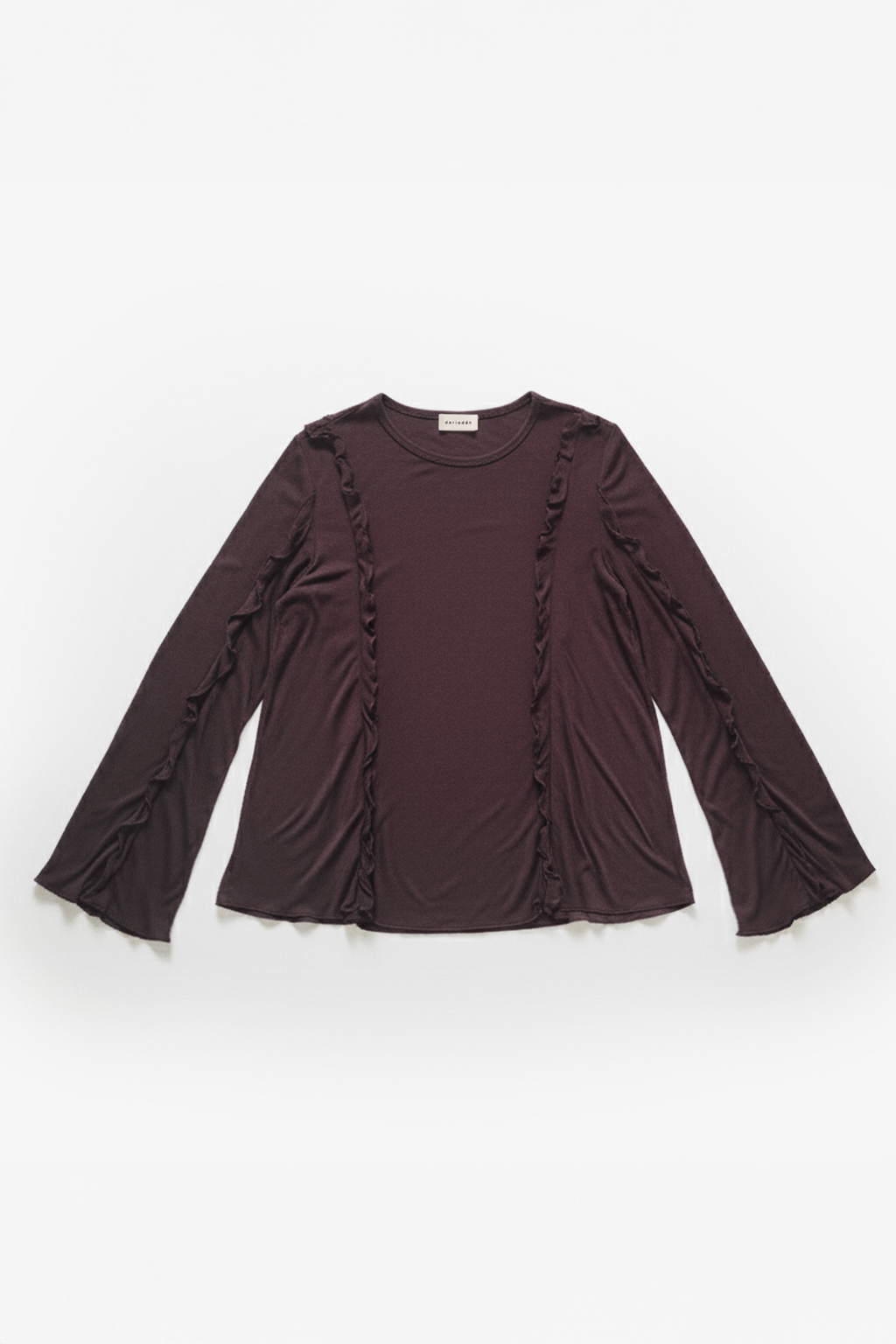 Lara Ruffle Top Dark Chocolate