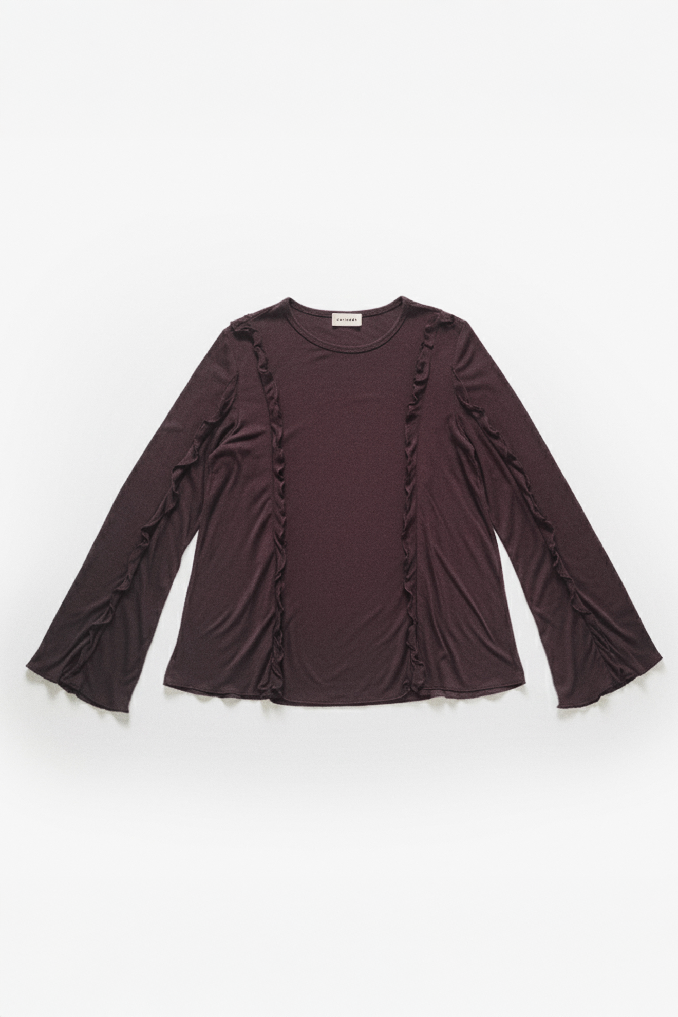 Lara Ruffle Top Dark Chocolate