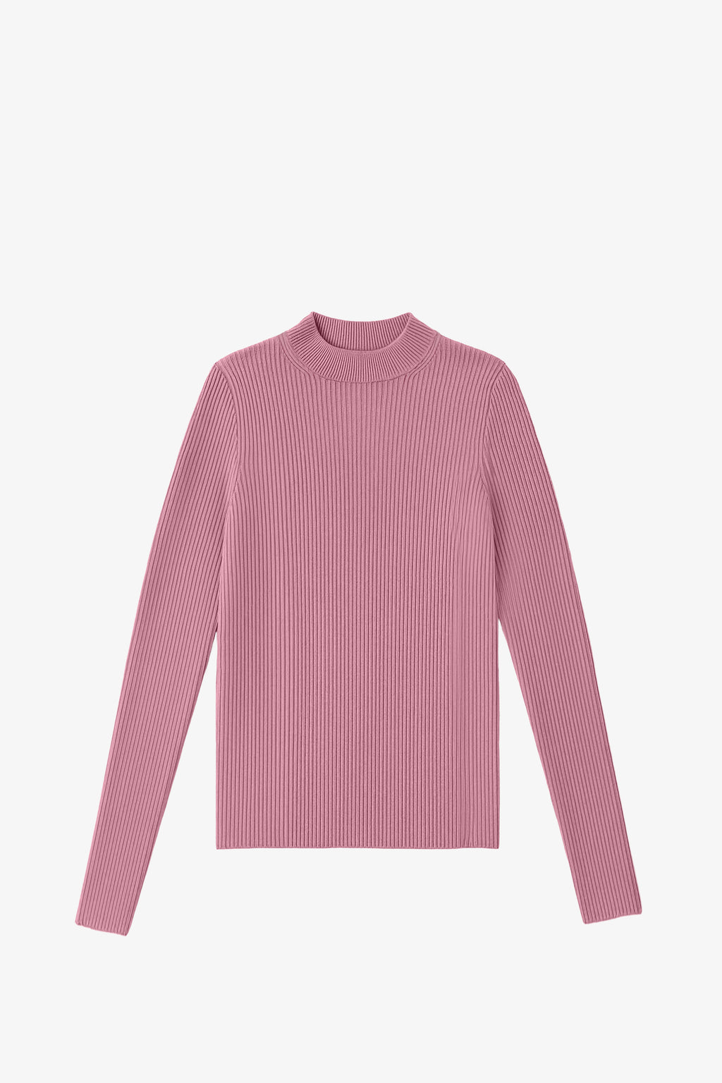 Mona Fine Knit Mock Neck Dusty Bloom
