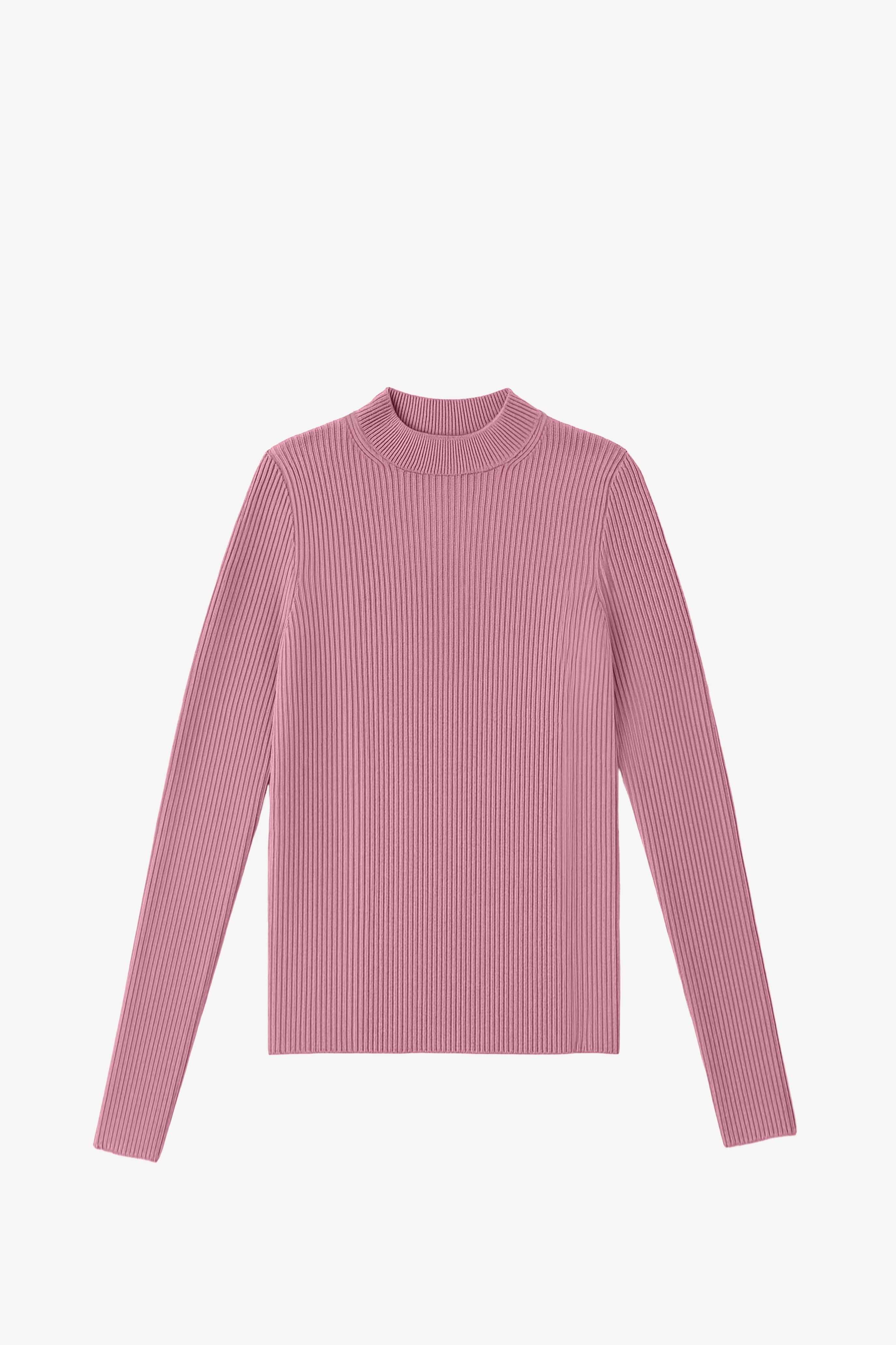 Mona Fine Knit Mock Neck Dusty Bloom