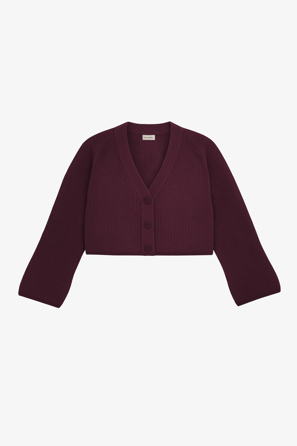 Samantha Cropped Cardigan Aubergine
