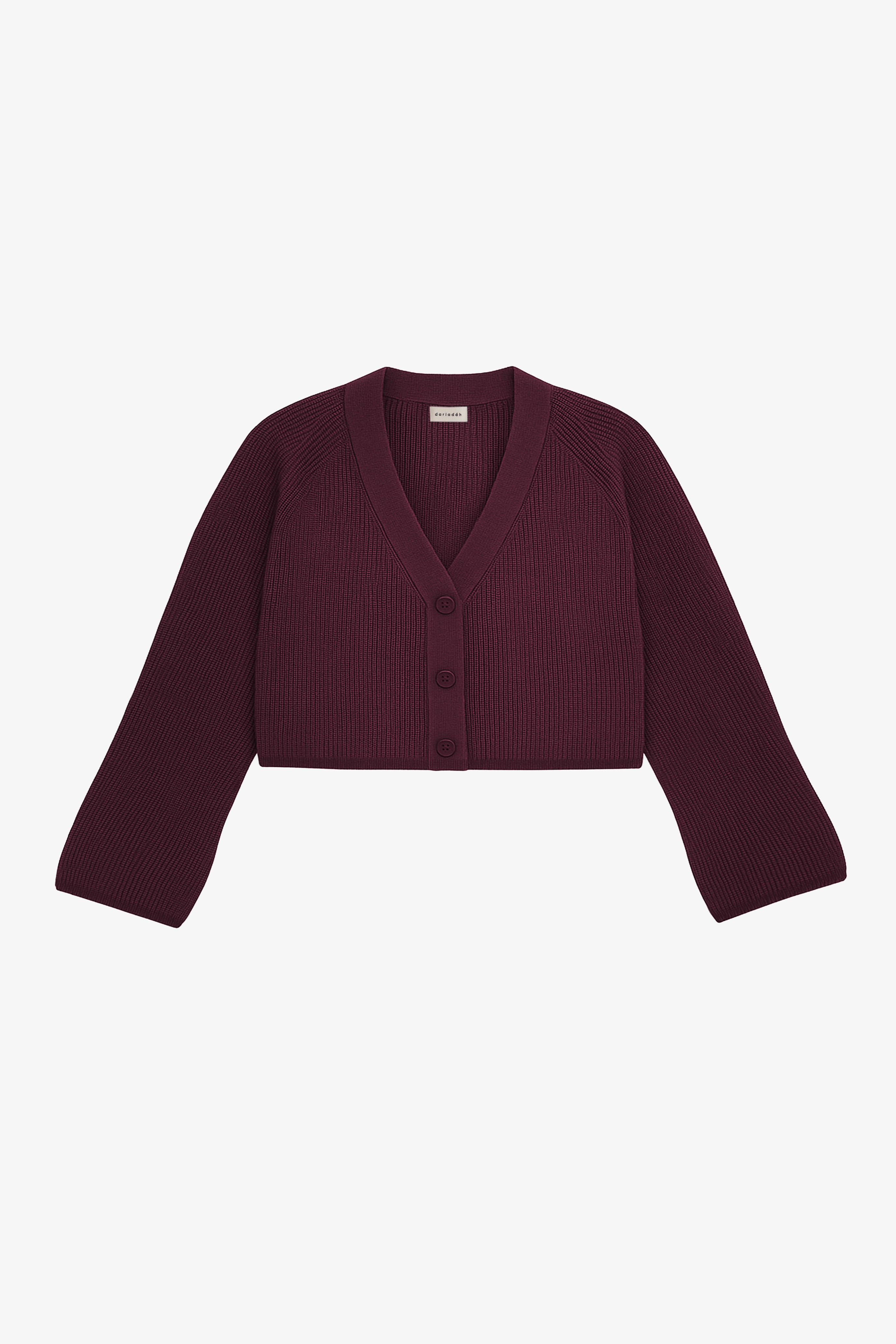 Samantha Cropped Cardigan Aubergine