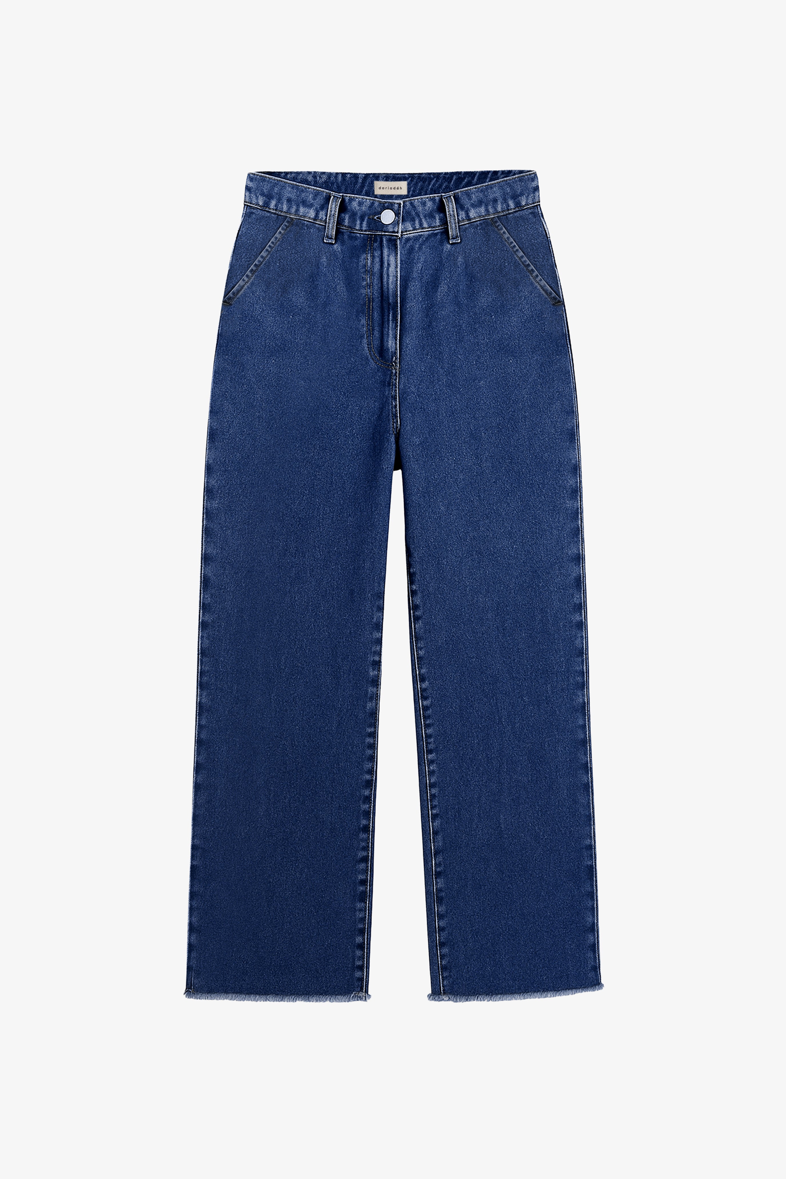 Basic Wide Leg Jeans Dark Blue – dariadéh