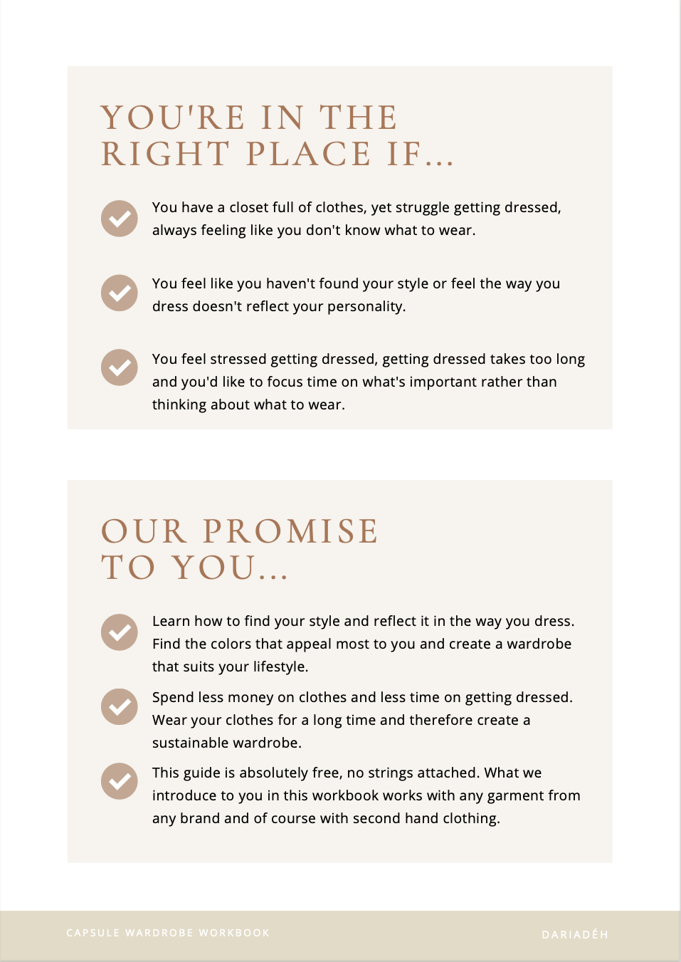 Free Capsule Wardrobe Workbook